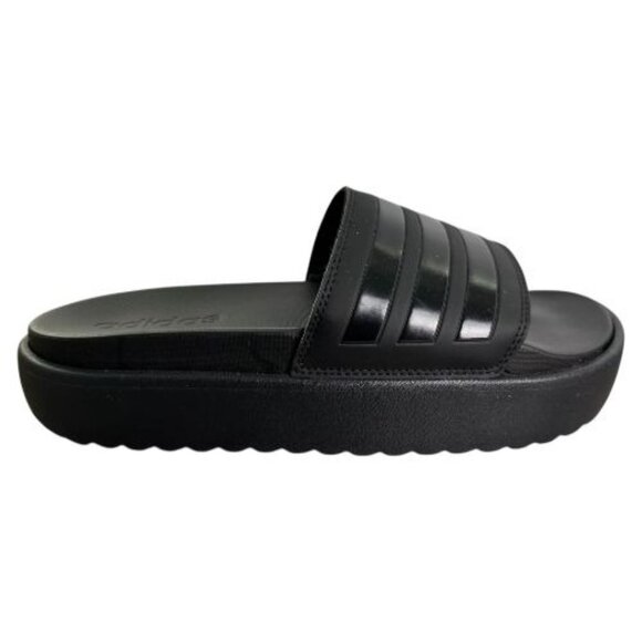 Adidas Adilette Platform Slides Black Comfort Sandals Women's Size 10 / EU 43 - Picture 4 of 12